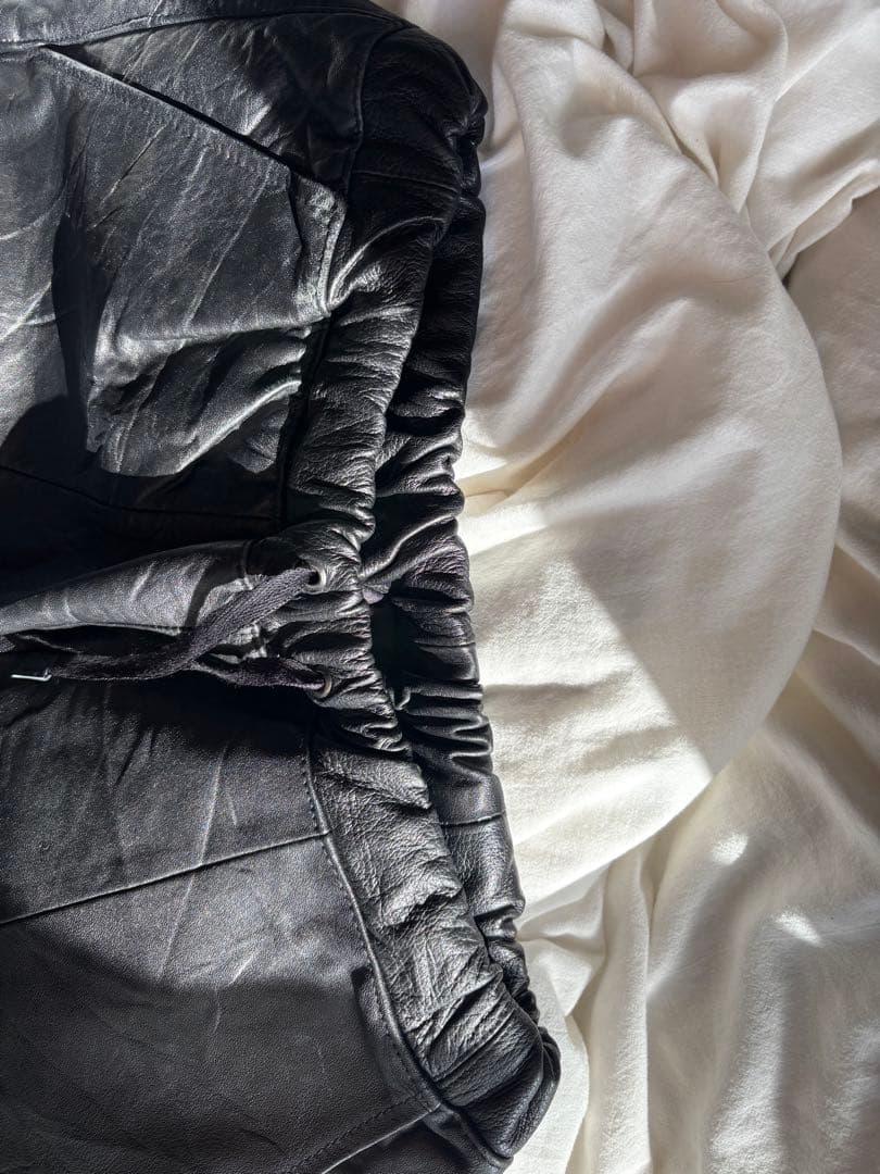 羊革　ラムレザー　リメイクショートパンツ　1/24迄