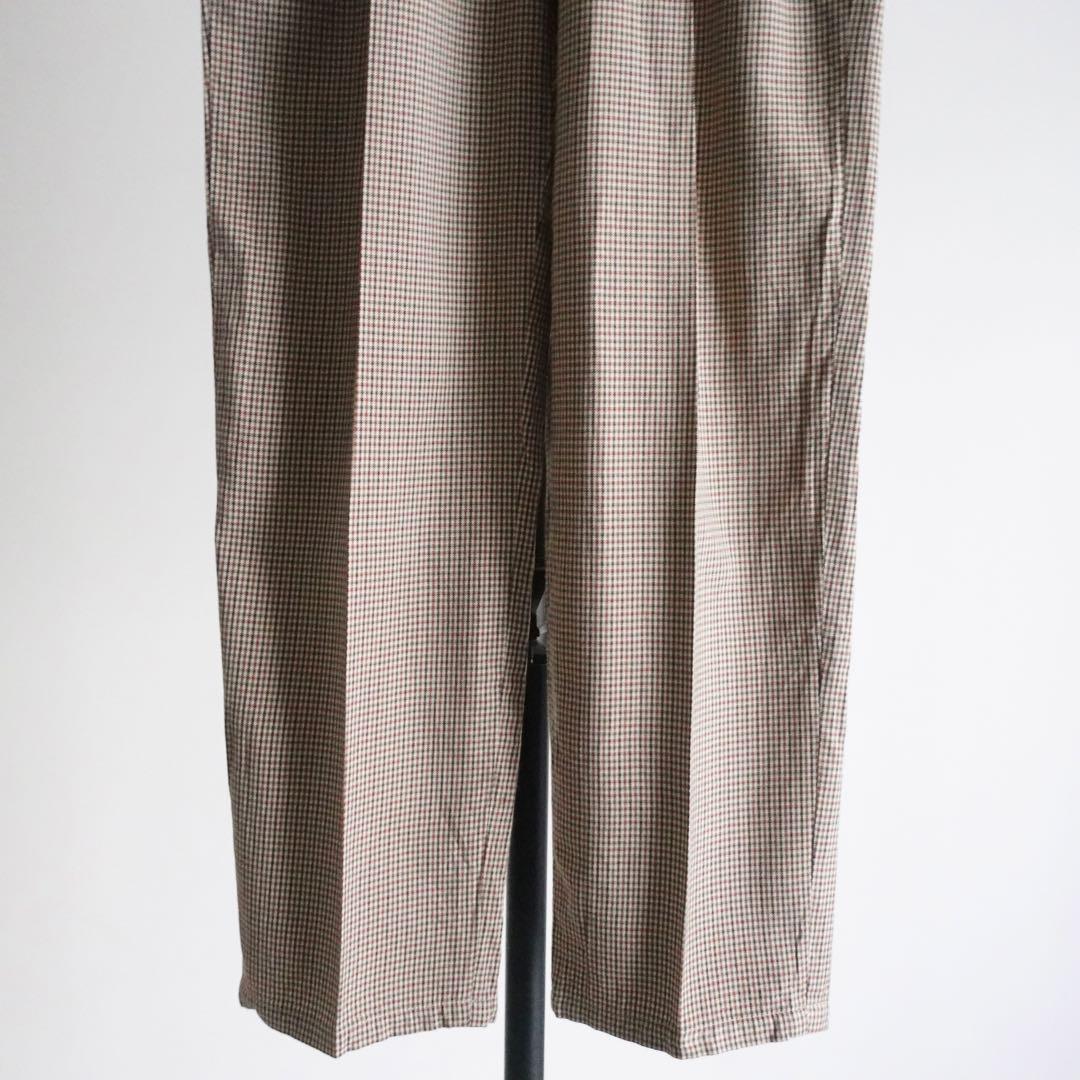 1990s DEZERT ガンクラブチェック　2タック　ワイドトラウザーズ