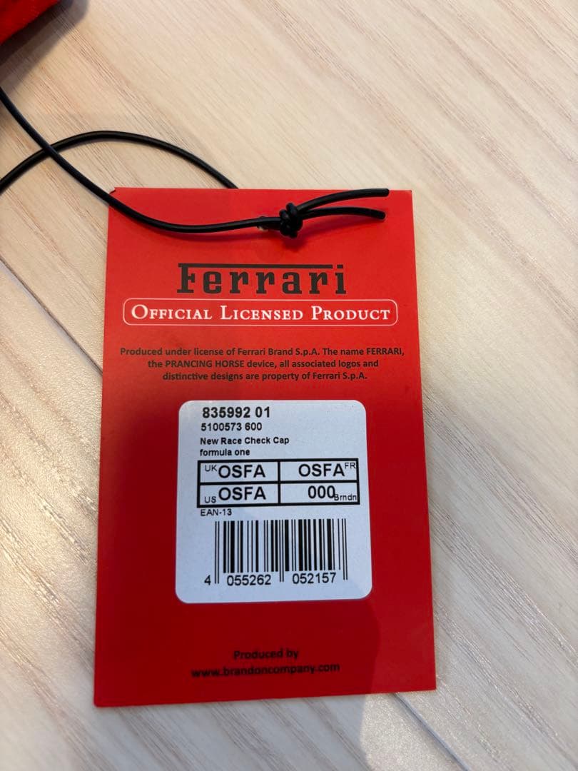 【新品未使用】フェラーリ F1 キャップ 2016年メキシコグランプリ（赤）