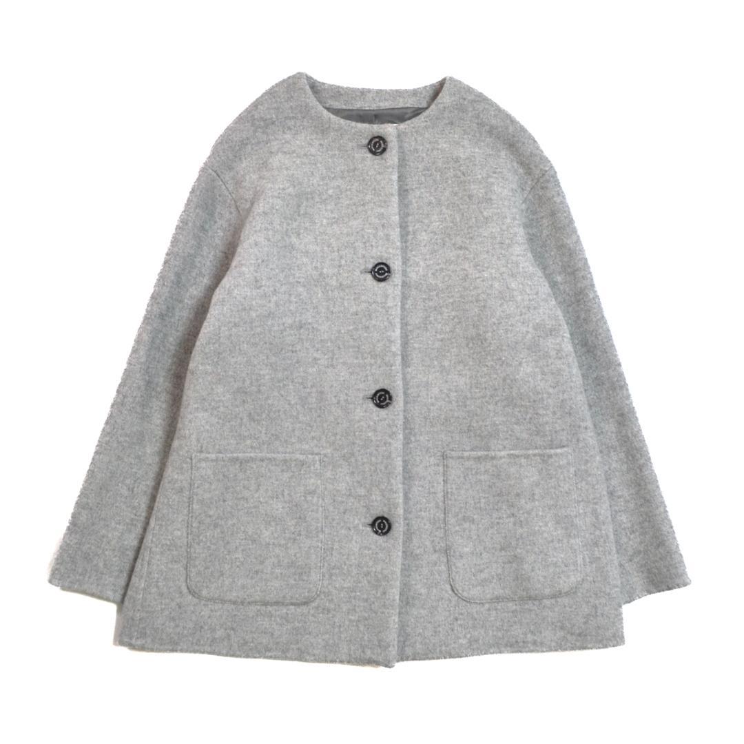 【極美品】MACHINTOSH PHILOSOPHY ウール混ノーカラーコートS