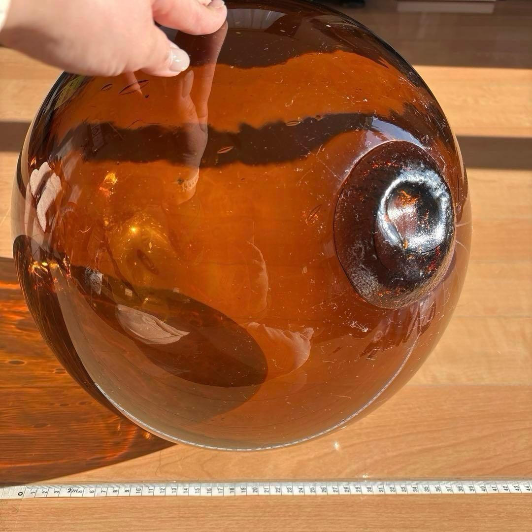 琥珀色　（アンバー）ガラス浮き玉　漁具