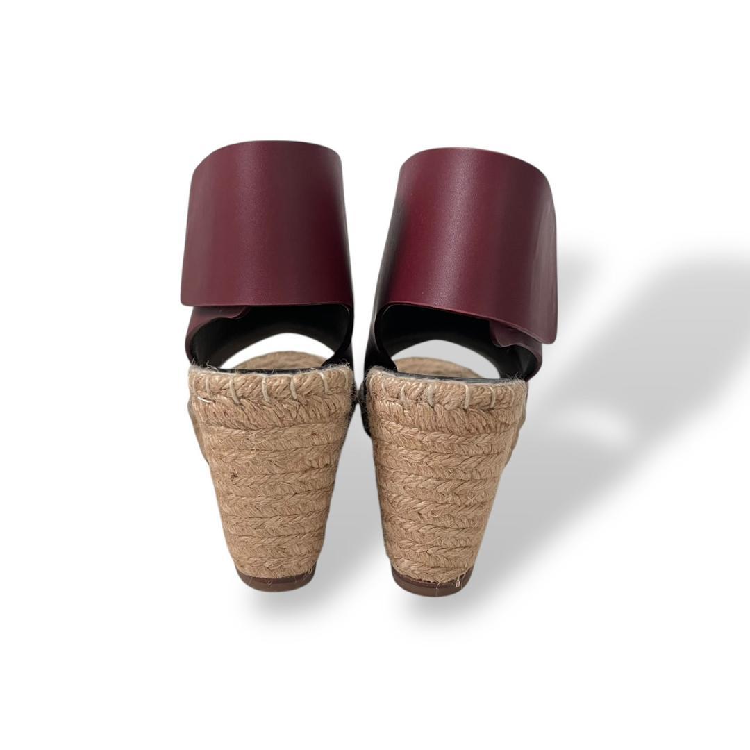 美品 セリーヌ フィービー期 レザー ウェッジソールサンダル 36 箱付き