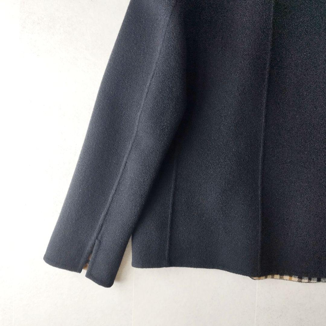 【ダブルフェイス&リバーシブル】DAKS リバーコート ユニセックス ブラック