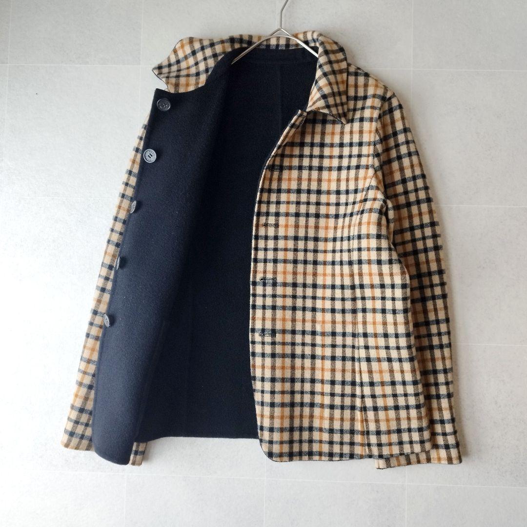 【ダブルフェイス&リバーシブル】DAKS リバーコート ユニセックス ブラック