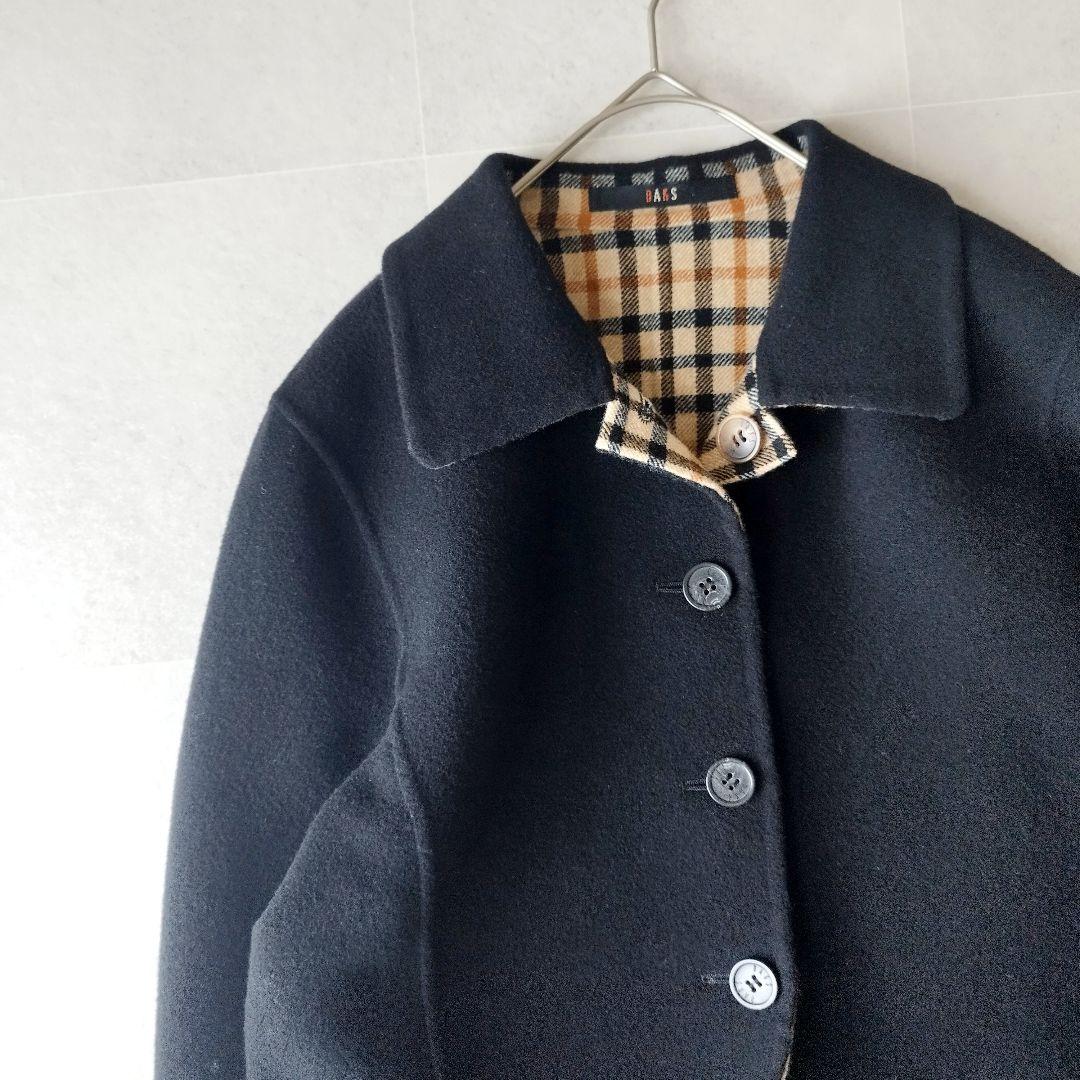 【ダブルフェイス&リバーシブル】DAKS リバーコート ユニセックス ブラック