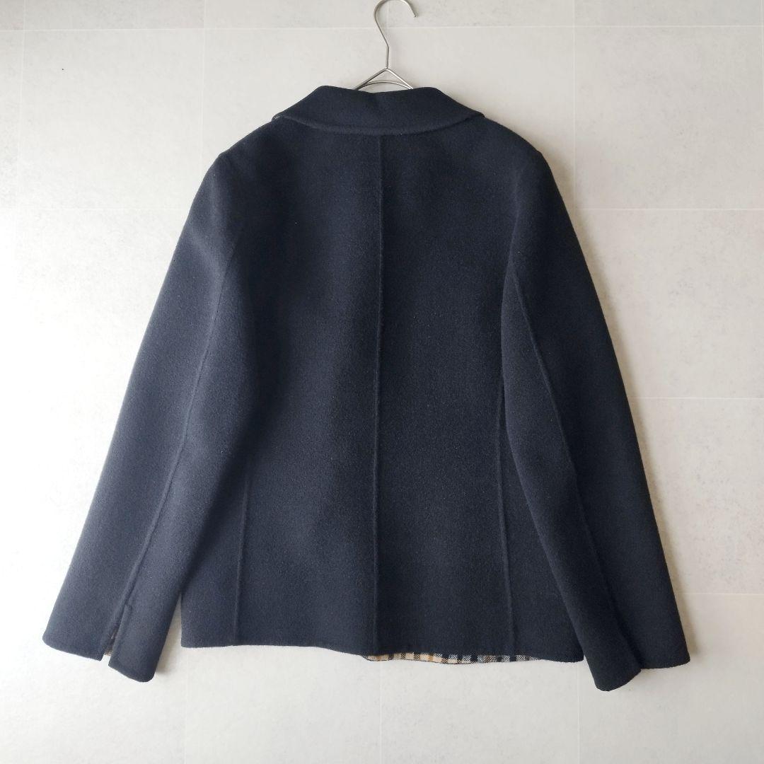 【ダブルフェイス&リバーシブル】DAKS リバーコート ユニセックス ブラック