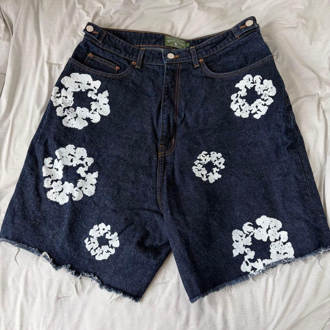 パンツ DENIM TEARS Cotton Wreath Short Denim L