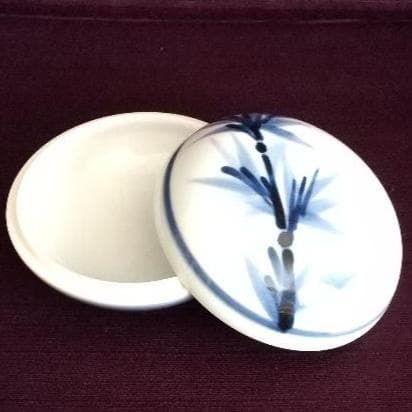 近藤 濶 作　呉須香合　茶道具・香道具