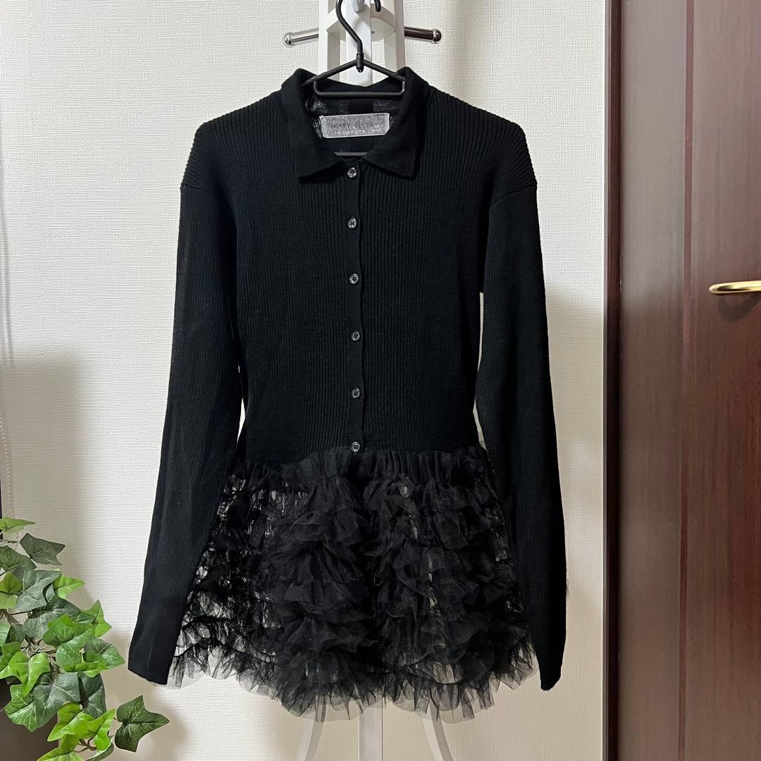 ハニーミーハニー ブラックカーディガン チュール