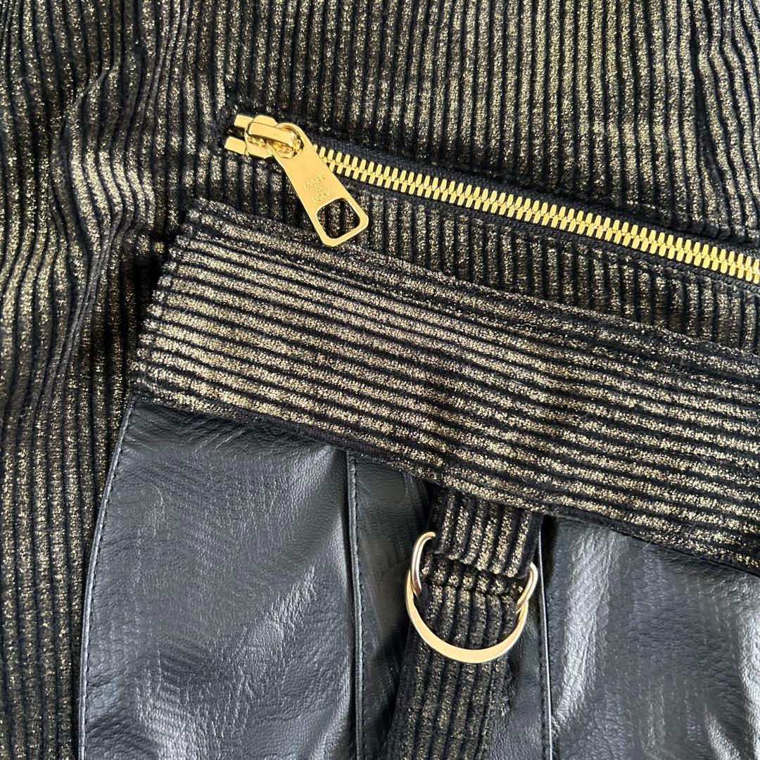 MARK&LONA 新品未使用スカート 定価32000円BLACK➕GOLD