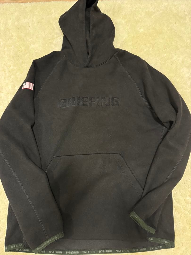 BRIEFING ブラック フード付きトレーナー　サイズM