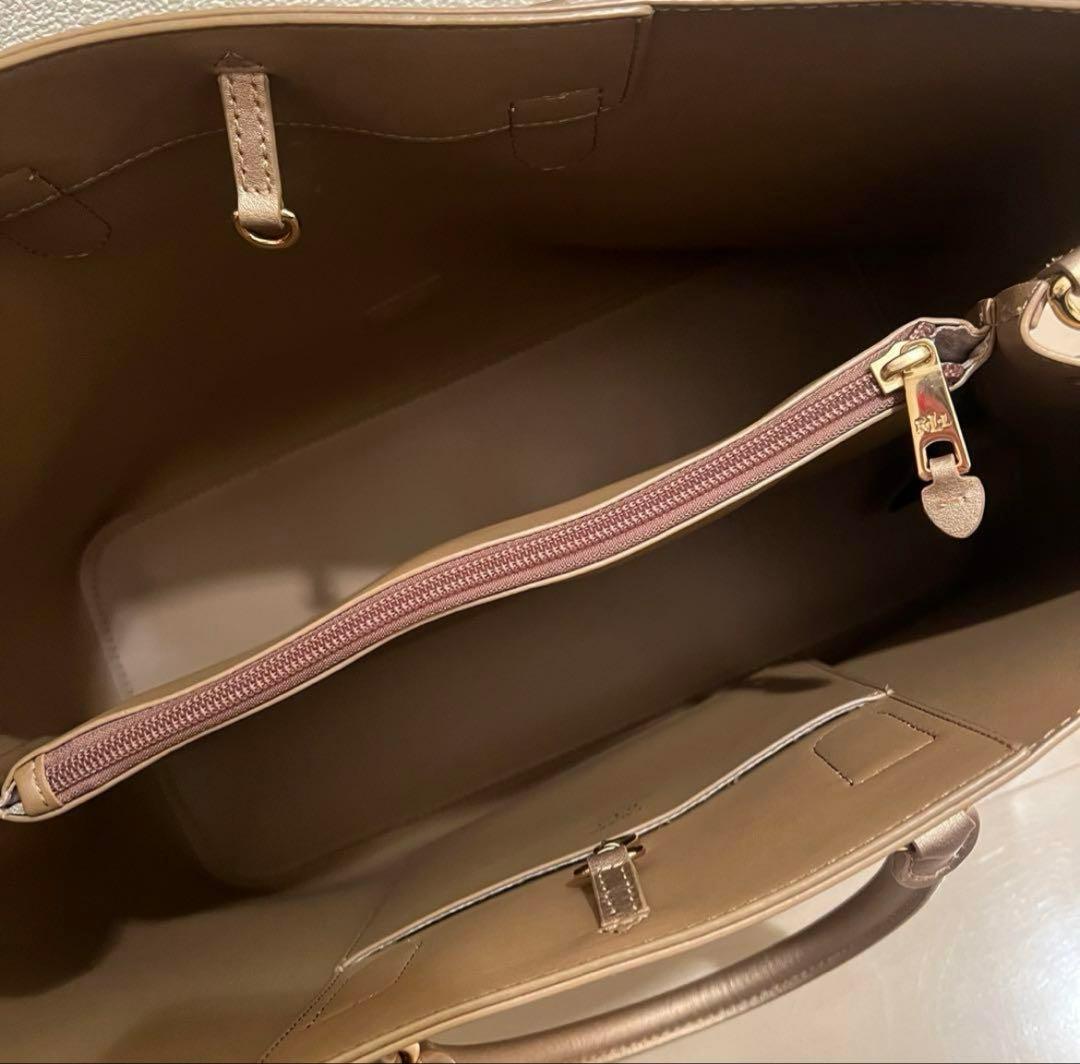 最終値下げ！！美品✨ローレン　ラルフローレン　レザー　サッチェルバッグ