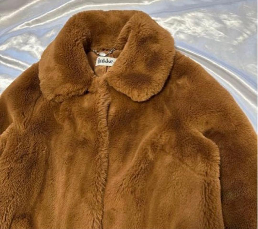 JAKKE ジャッキー フェイクファーコート ブラウン　36