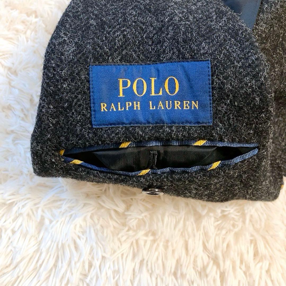 【ツイード・襟裏キツネ】ポロラルフローレン　テーラード　ヘリンボーン　38S現行