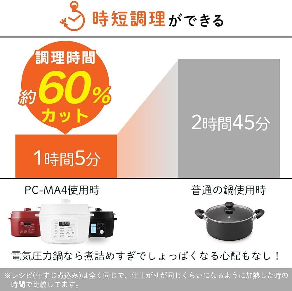 【送料無料】IRIS OHYAMA 電気圧力鍋 4L 3~4人用 低温調理可