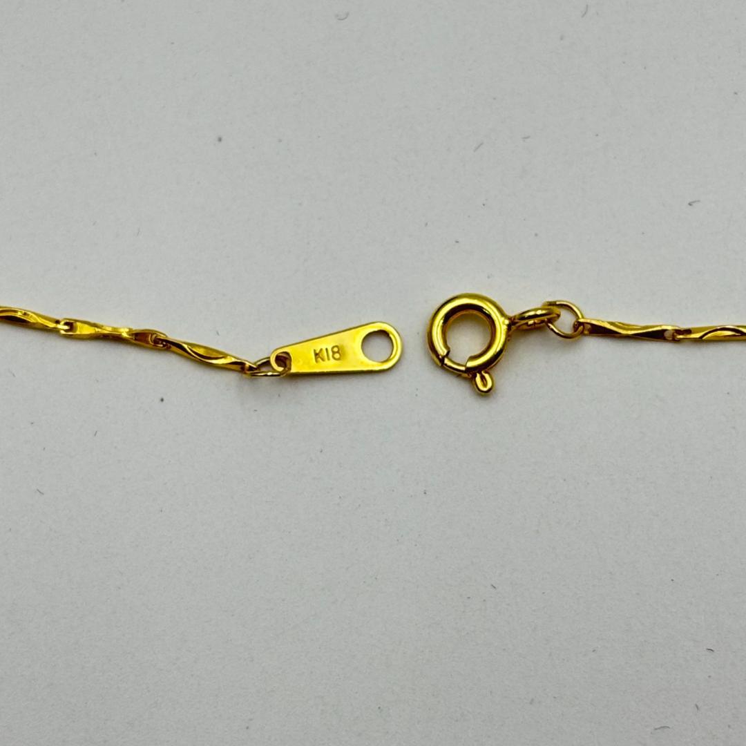 K18ゴールド ツイストチェーンネックレス 2.11g