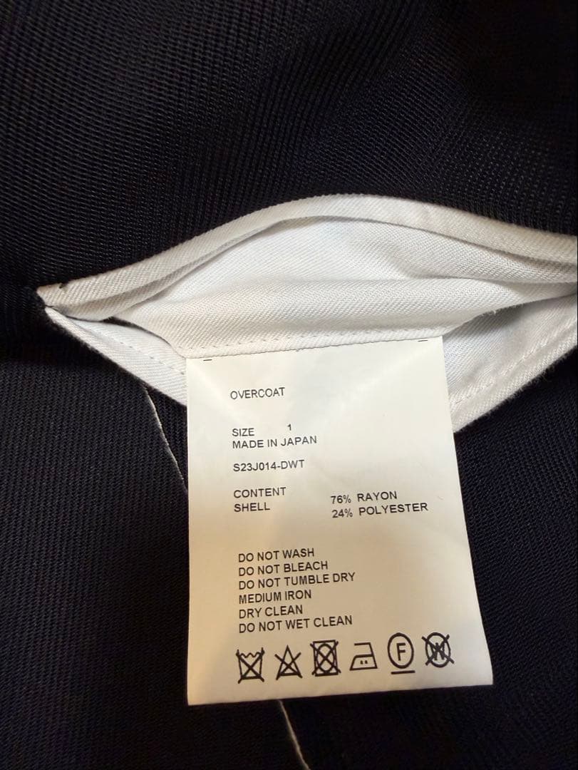 overcoat ノーカラージャケット MB Collerless ブラック