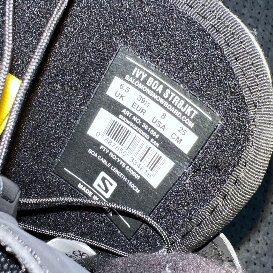 ２回使用 25cm SALOMON IVY BOA STR8JKT ブーツ