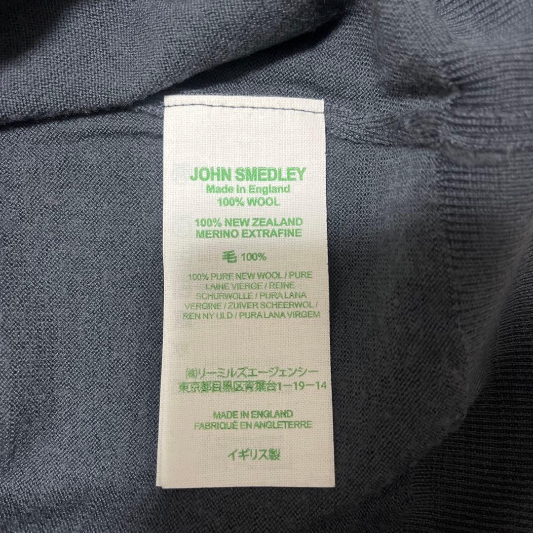 着用少　美品　JOHN SMEDLEY タートルネックセーター Lサイズ グレー