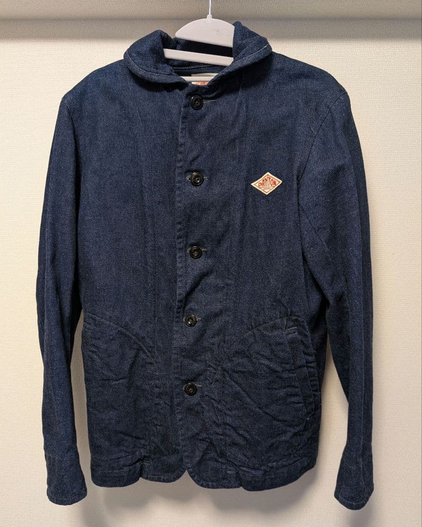 DANTON ダントン　デニムジャケット　34　カバーオール　丸襟