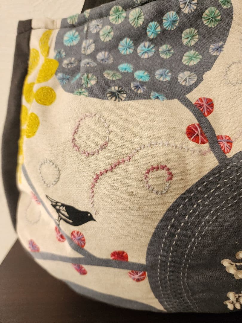 ❤　コロンとしたフォルムの可愛い刺し子トードバッグ　センソユニコ慈雨等