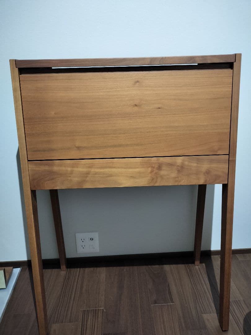 カリモク　木目　収納付きドレッサー・鏡台　ウォルナット