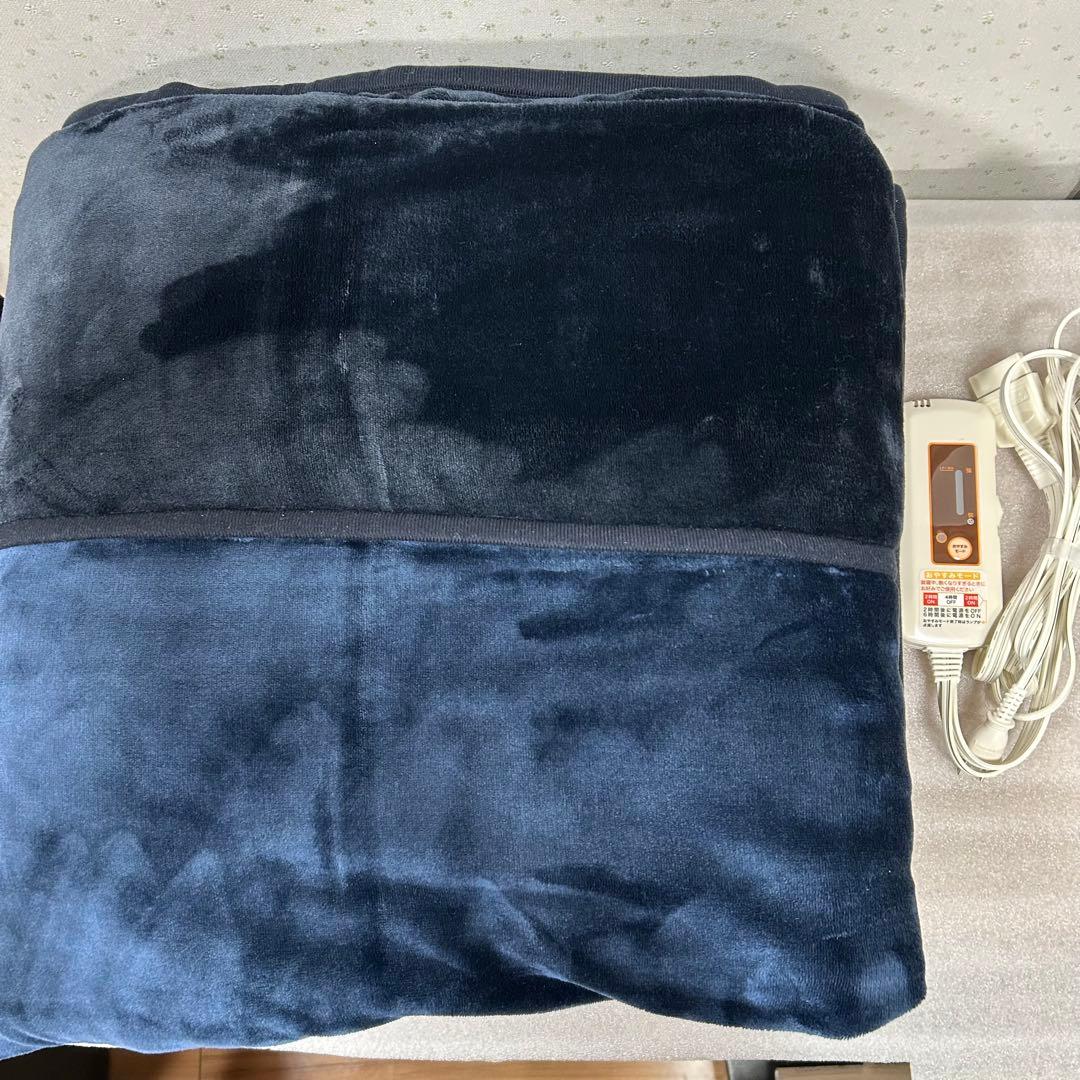 山善　洗えるふんわりあったか電気毛布　掛敷兼用毛布　シングル