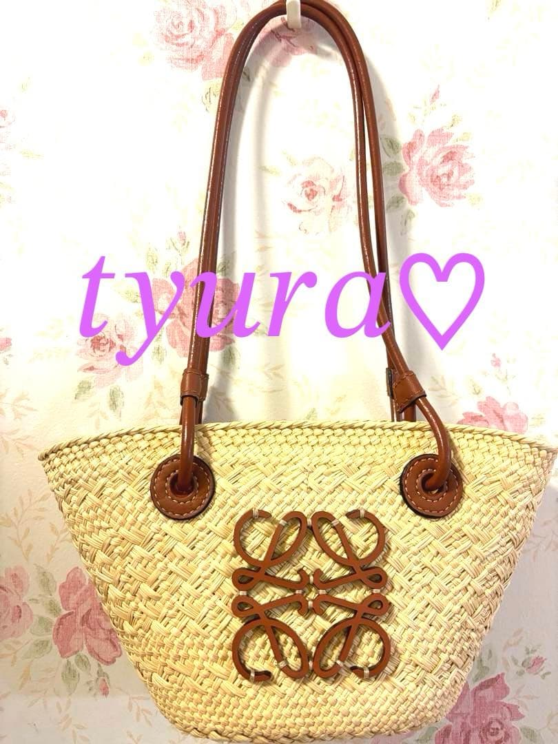 御専用♡美品⭐︎LOEWE ロエべ　アナグラム バスケット ミニ　かご