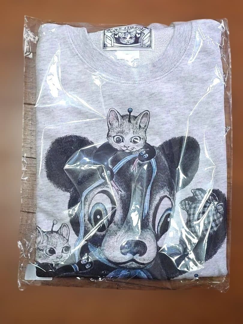 ボリス雑貨店　半袖スェット ３ギュスと黒いクマXL ヒグチユウコ