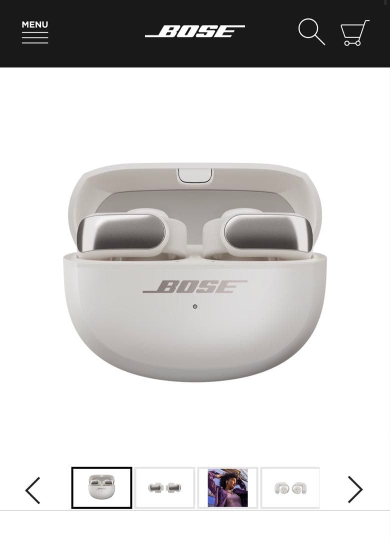 Bose Ultra Open Earbudsワイヤレス 右耳 ホワイトスモーク