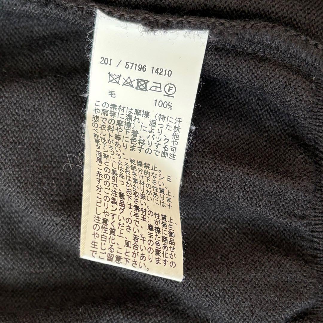 美品✨ グランサッソ ハイゲージニット ウール ベスト ジレ 46 黒