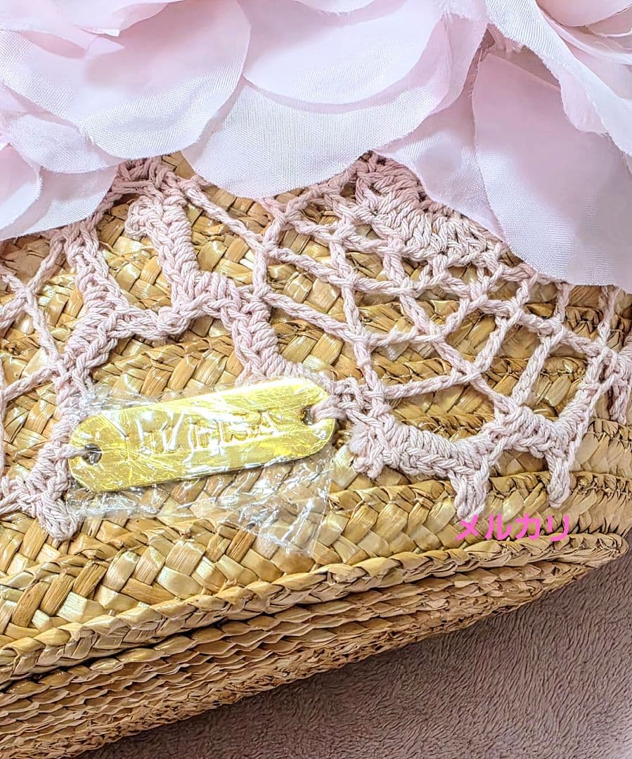 リズリサ ピンク薔薇 かごバッグ 新品未使用
