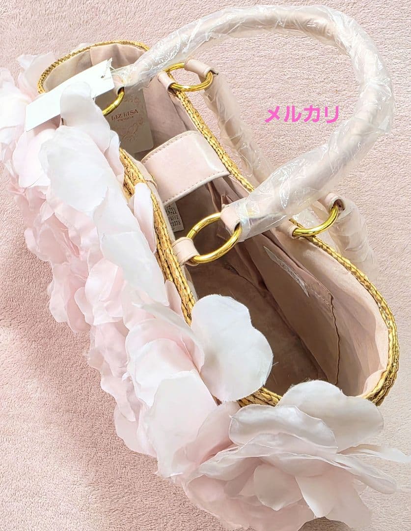 リズリサ ピンク薔薇 かごバッグ 新品未使用