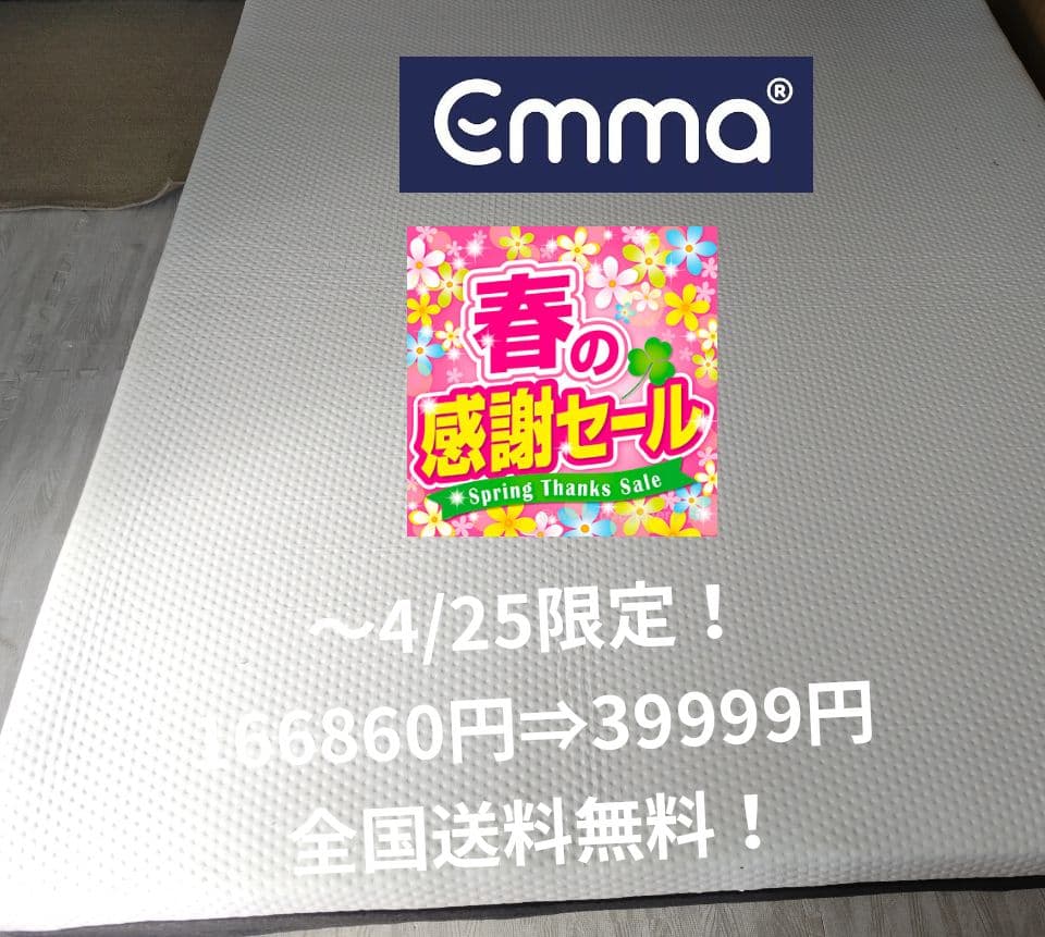 〜4/25限定！腰痛軽減に期待できるエマスリープ エマ・ハイブリッドV2 ダブル