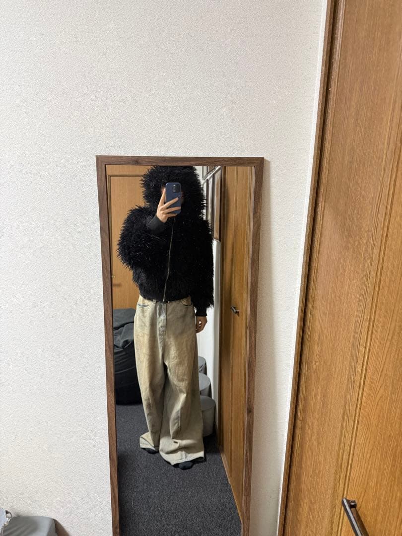 あおば着用　BEEDEN ZIP UP HOODED FUR BLOUSON