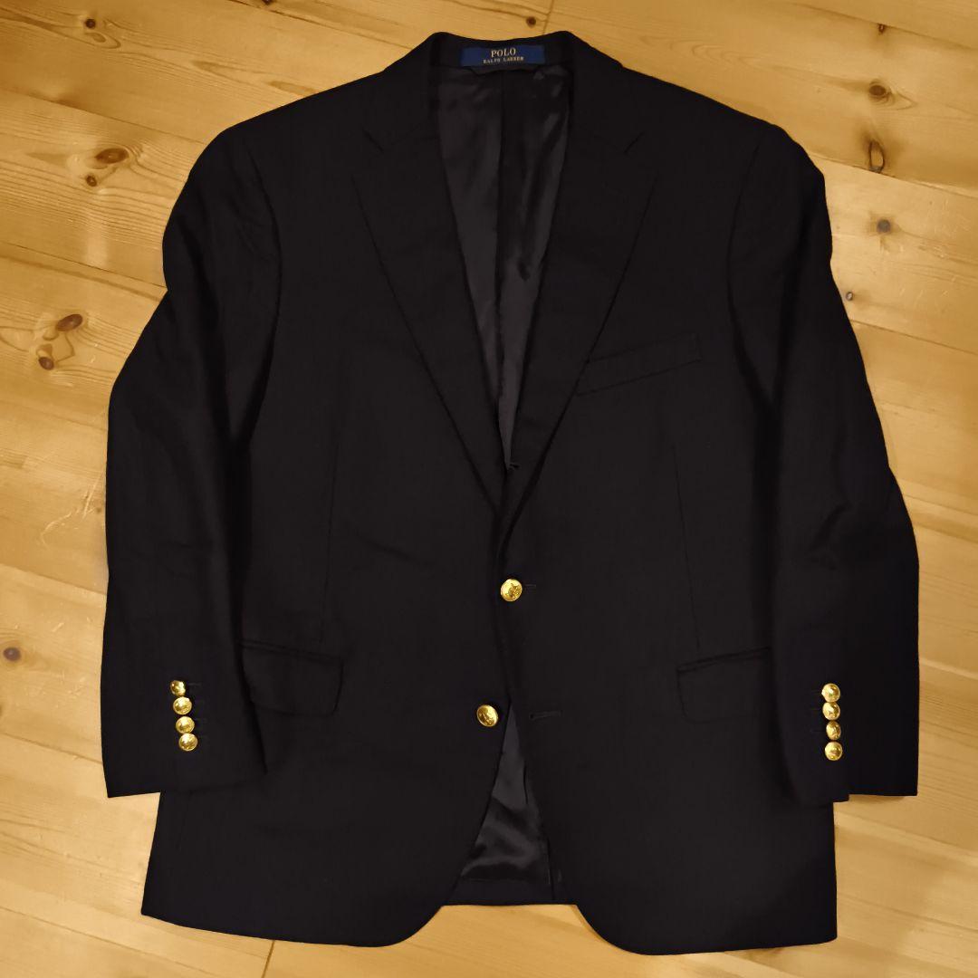 美品POLO RALPH LAUREN テーラードジャケット 段返り3つ金ボタン