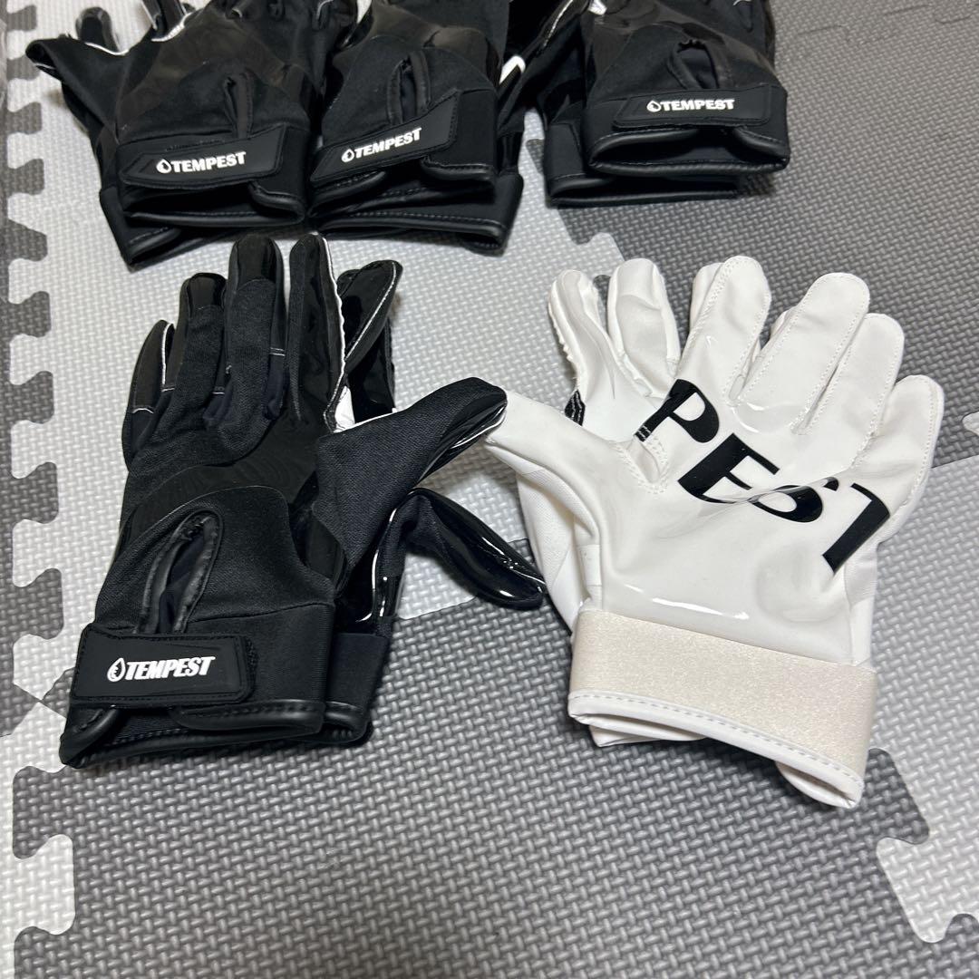 TEMPEST アメフト　ラグビー　グローブ ブラック　XXL 12セット