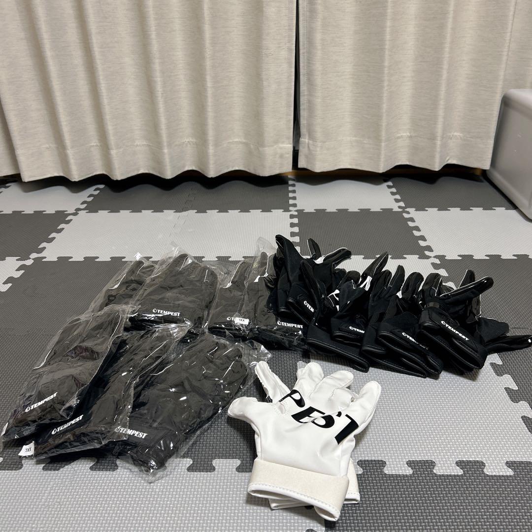 TEMPEST アメフト　ラグビー　グローブ ブラック　XXL 12セット