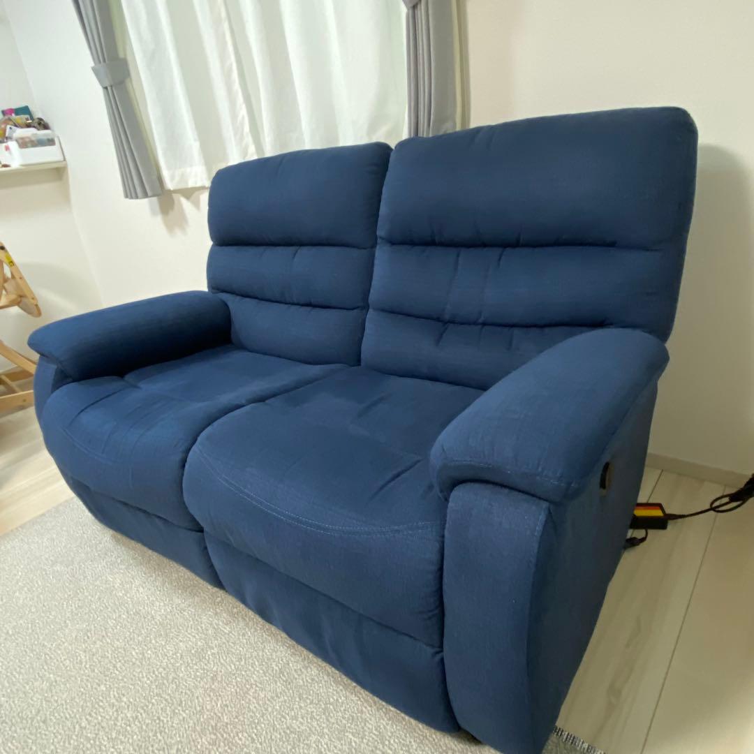 2人用電動布張りリクライニングソファ(ビリーバー3 NV 布) ニトリ