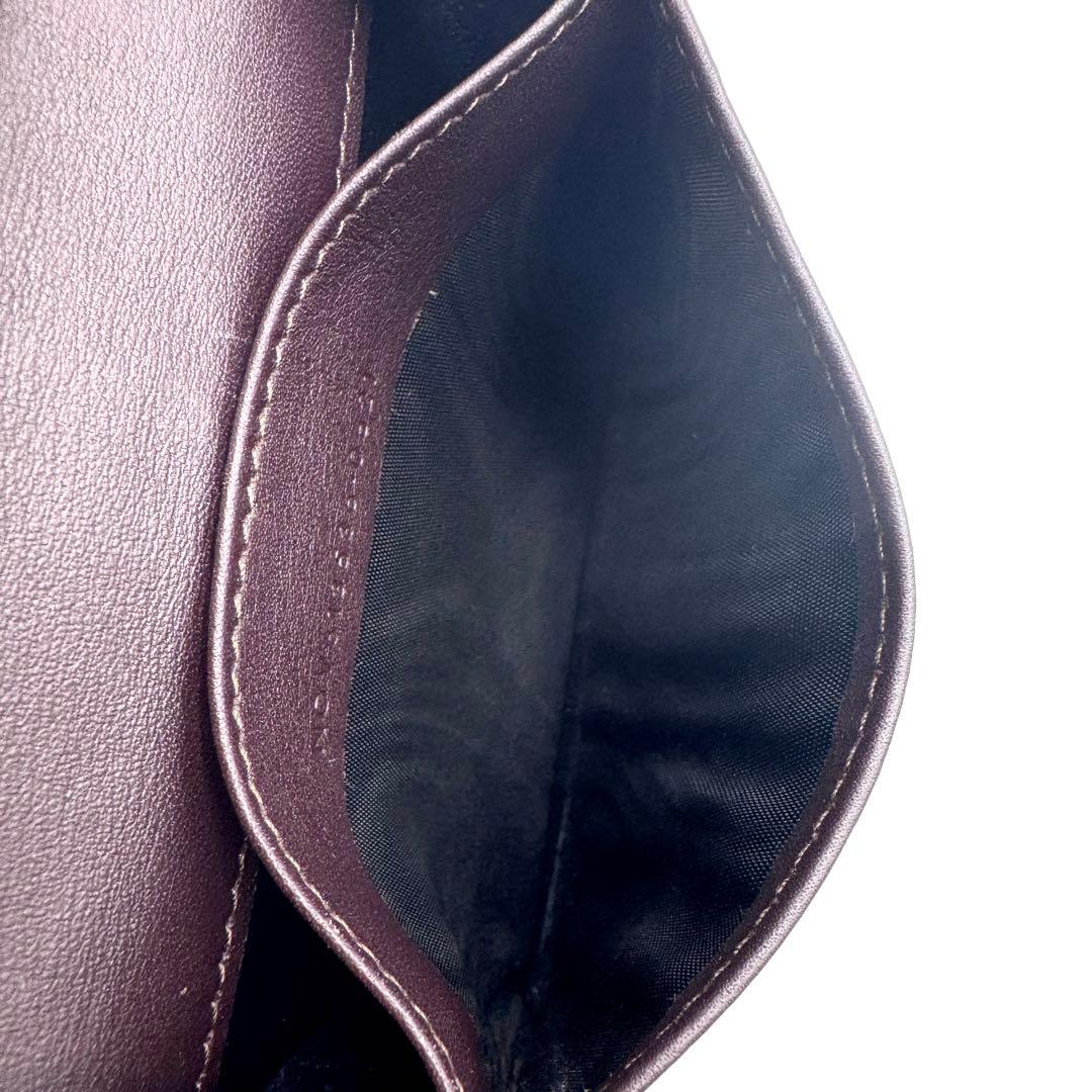 良品✨サンローラン　カードケース　名刺入れ　二つ折り財布　YSL　ブラウン