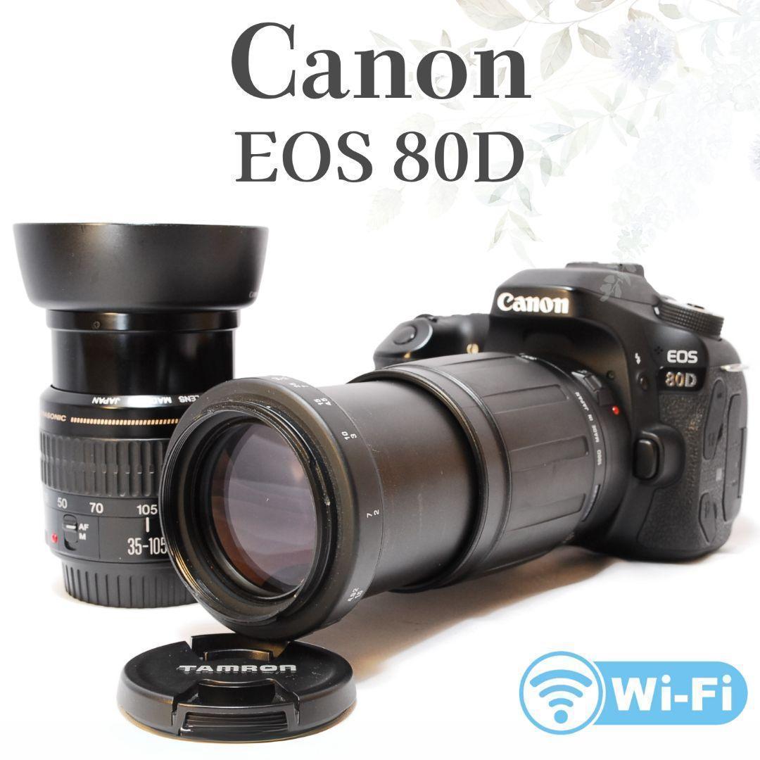 迫力の超望遠✨TAMRON Canon EOS 80D✨ダブルレンズ Wi-Fi