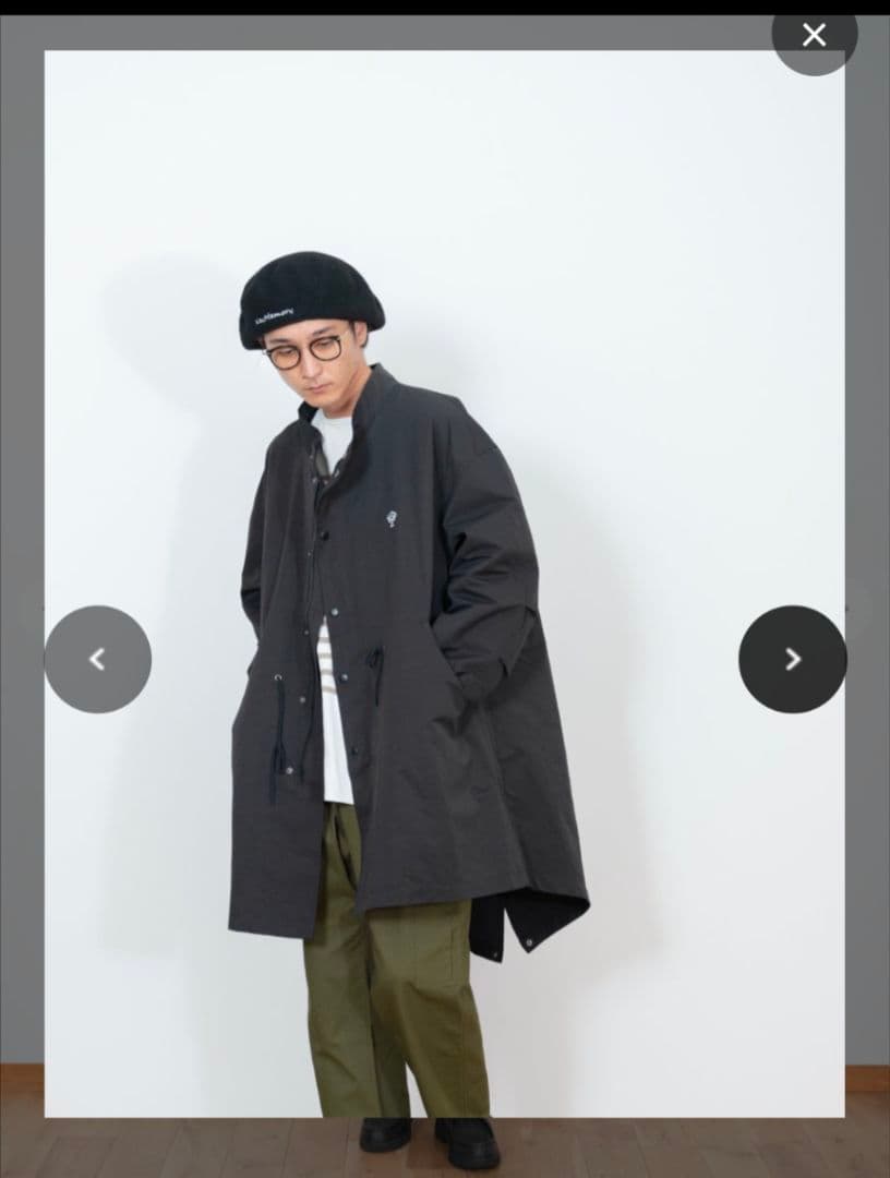 新品KEYMEMORY ブラックモッズコート