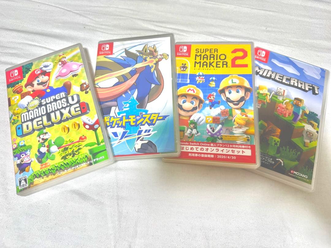【Switchカセット】 マリメ2 ・マリオUDX・ポケモン剣・マイクラ