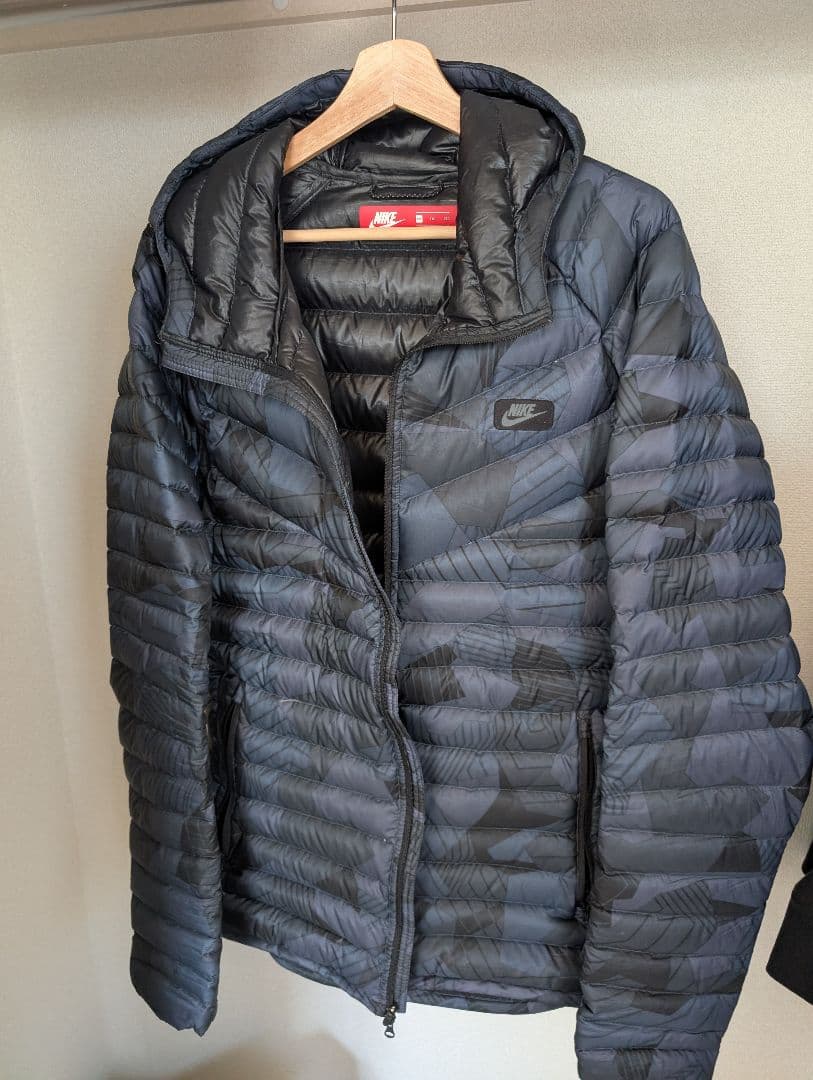 NIKE DOWN FILL HOODIE XXL/総柄/赤タグ