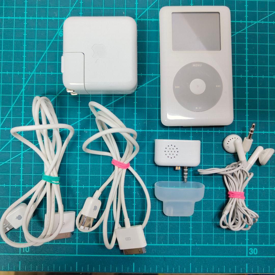 動作品 iPod第4世代 ClickWheel 20GB/別売マイク付/初期化済