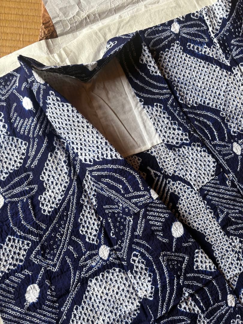 値下げしました　浴衣　　総絞り　未使用品