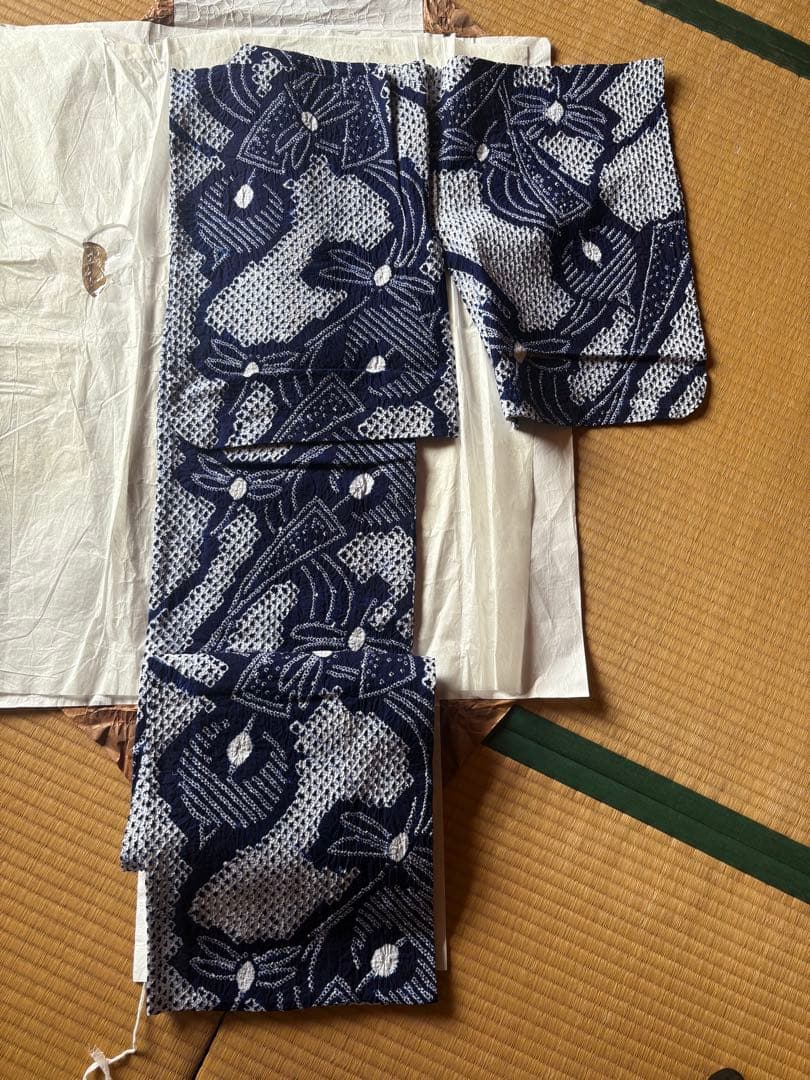 値下げしました　浴衣　　総絞り　未使用品