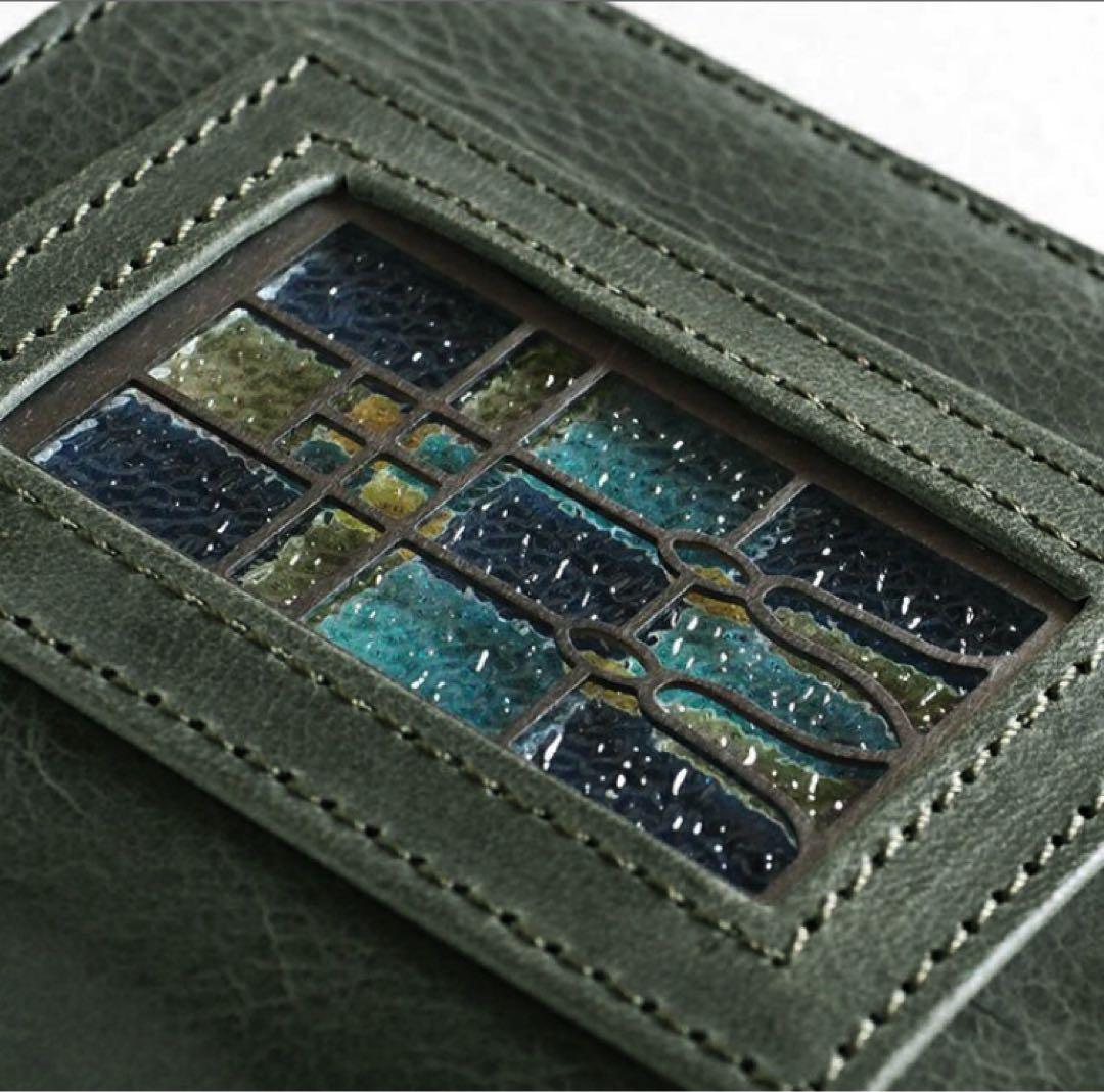 【こずえ】glart ステンドグラスのアンティークドア ロングウォレット