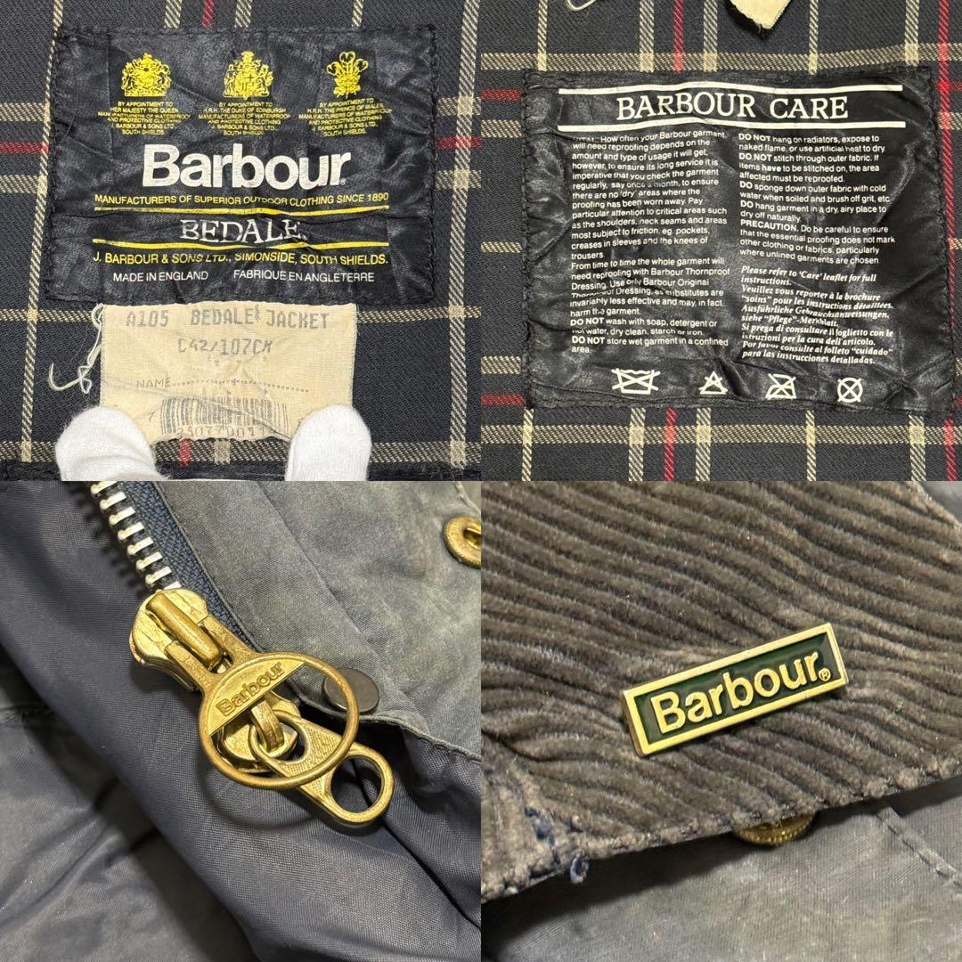 90s 3ワラント バブアー BEDALE ビデイル オイルドジャケット C42