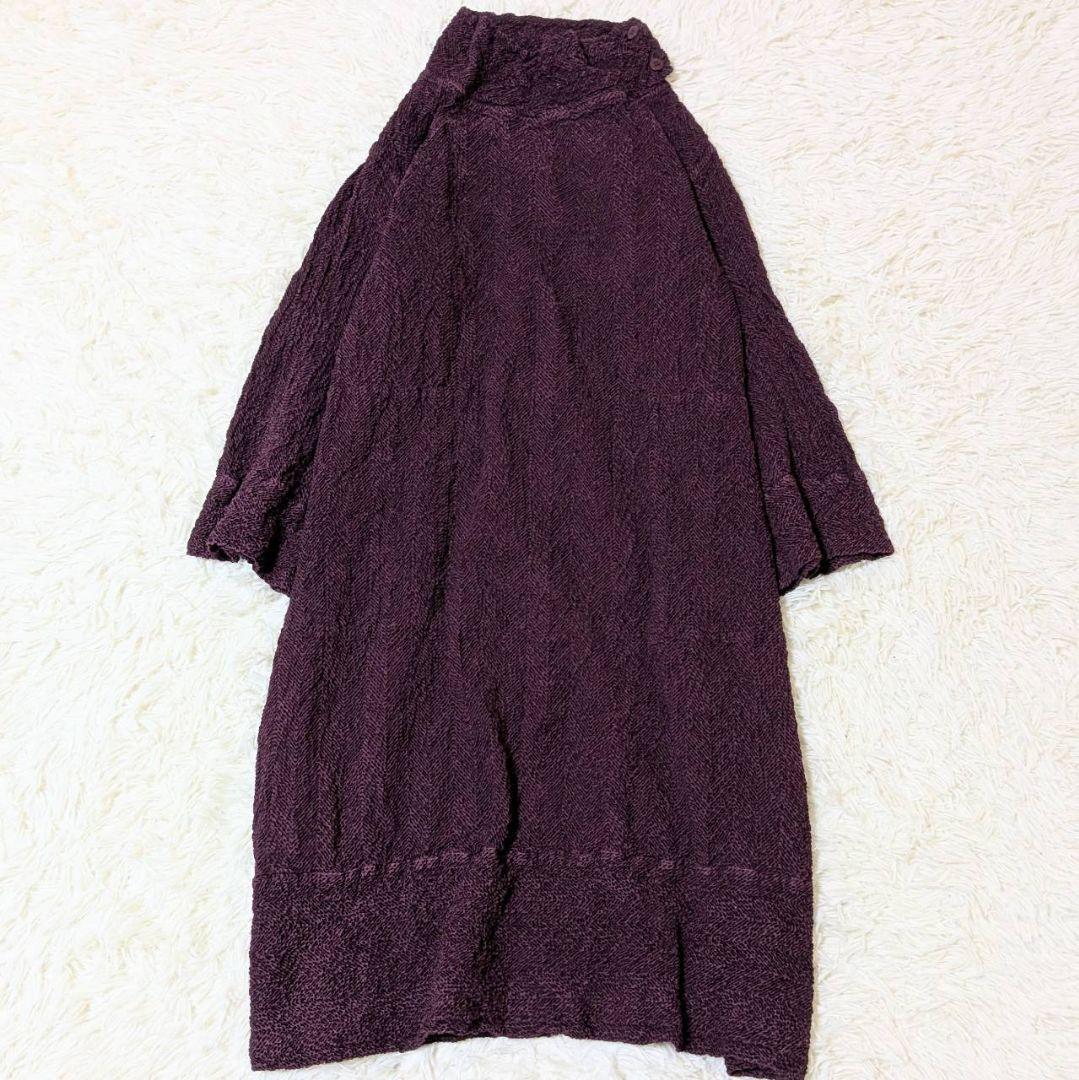 イッセイミヤケ 2025年モデル ロングワンピース ボルドー フリーサイズ